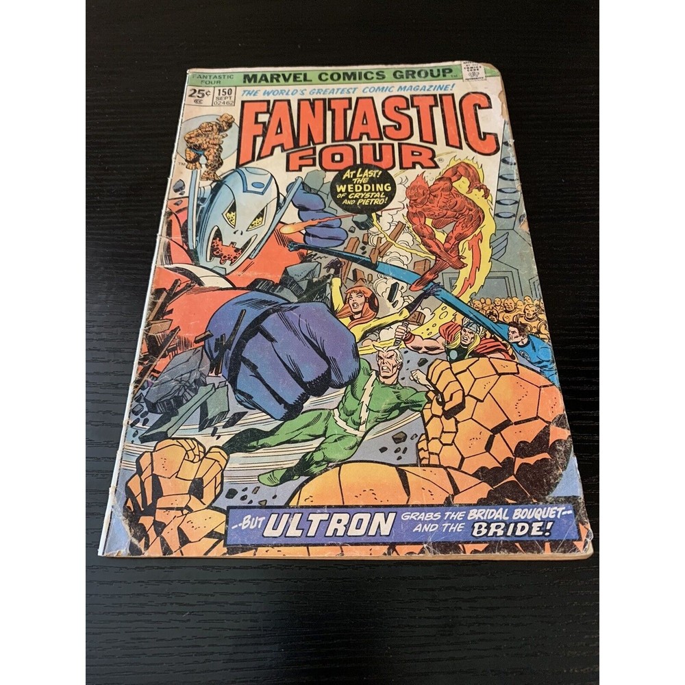 Fantastic Four 150 Midgrade Ultron, Avengers, Inhumans Apps. Marvel 1974